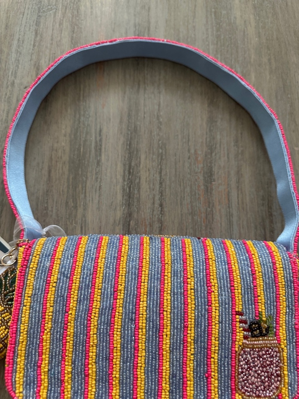 Made In India Beaded Fruit Patch Shoulder Bag - Picture 8 of 11